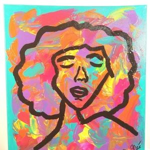 Princess DaNee' Wall Art - Original Abstract Neon Painting 16 X 20 Canvas Princess DaNee' Wall Art - Original Abstract Neon Painting 16 X 20 Canvas